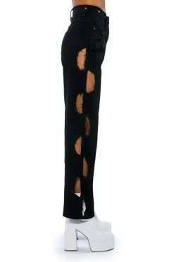 WHITLEY CUT OUT RELAXED FIT JEANS 17 WHITLEY CUT OUT RELAXED FIT JEANS -AKIRA Sales Shop whitley cut out relaxed fit jeans black 7 7