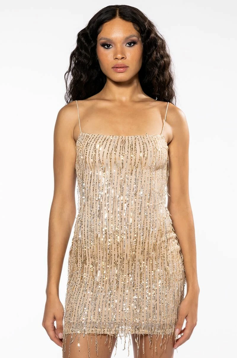 WILD ONE OPEN BACK SEQUIN FRINGE MINI DRESS 5 WILD ONE OPEN BACK SEQUIN FRINGE MINI DRESS - Image 3