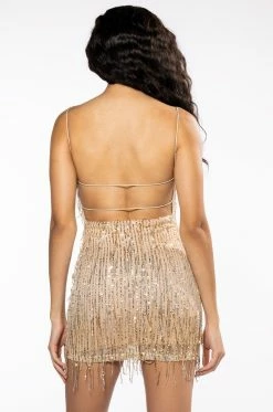 WILD ONE OPEN BACK SEQUIN FRINGE MINI DRESS 13 WILD ONE OPEN BACK SEQUIN FRINGE MINI DRESS -AKIRA Sales Shop wild one open back sequin fringe mini dress ivory 5 5