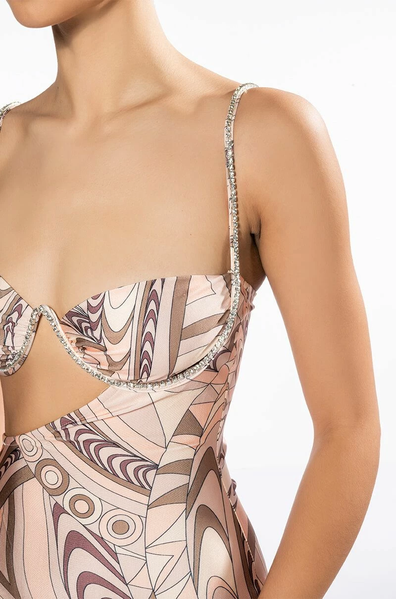 WILD RIDE RHINESTONE EMBELLISHED CUTOUT JUMPSUIT 9 WILD RIDE RHINESTONE EMBELLISHED CUTOUT JUMPSUIT - Image 7