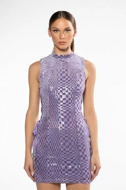 WILDEST DREAMS SIDE LACE UP MINI DRESS -AKIRA Sales Shop wildest dreams side lace up mini dress purple 3 3 c1 c1