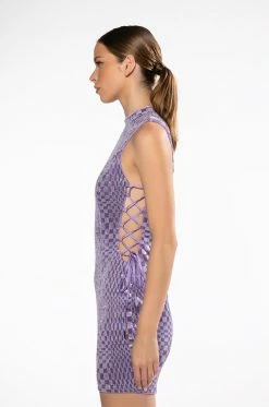 WILDEST DREAMS SIDE LACE UP MINI DRESS -AKIRA Sales Shop wildest dreams side lace up mini dress purple 4 4 c1 c1