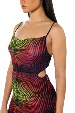 WORTH EVERYTHING PRINTED MINI DRESS -AKIRA Sales Shop worth everything printed mini dress red multi 7 7