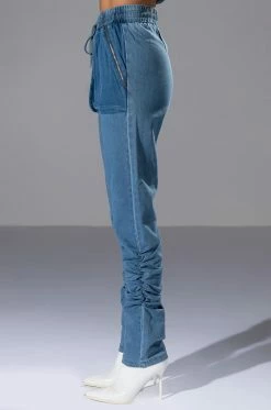 YOU OUGHTA KNOW DENIM JOGGER -AKIRA Sales Shop you oughta know denim jogger medium blue denim 6 6 c1