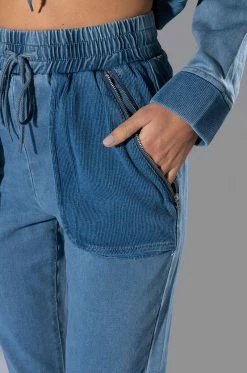 YOU OUGHTA KNOW DENIM JOGGER -AKIRA Sales Shop you oughta know denim jogger medium blue denim 8 8 c1
