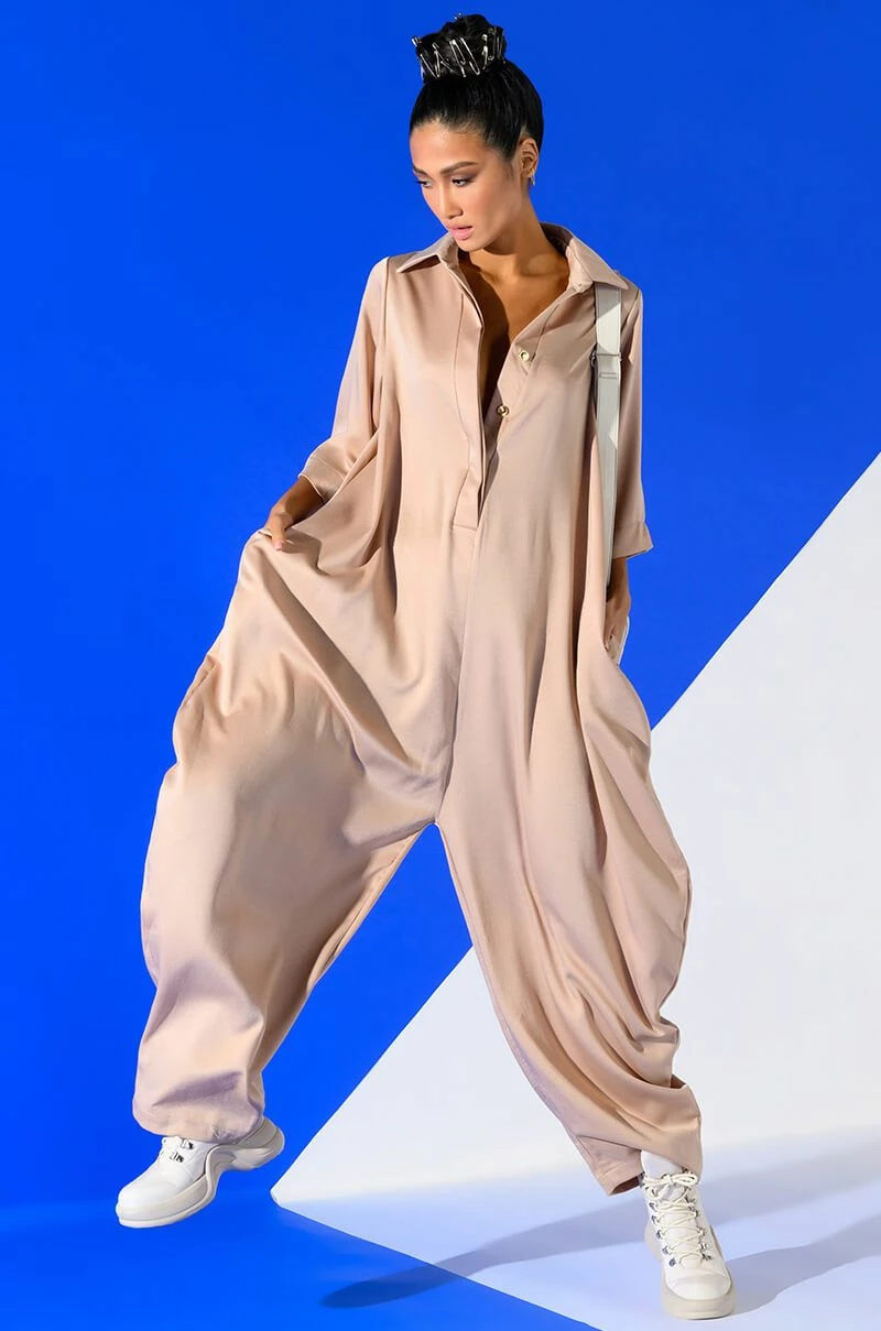 YOURS TRULY OVERSIZED SHORT SLEEVE JUMPSUIT - Image 2