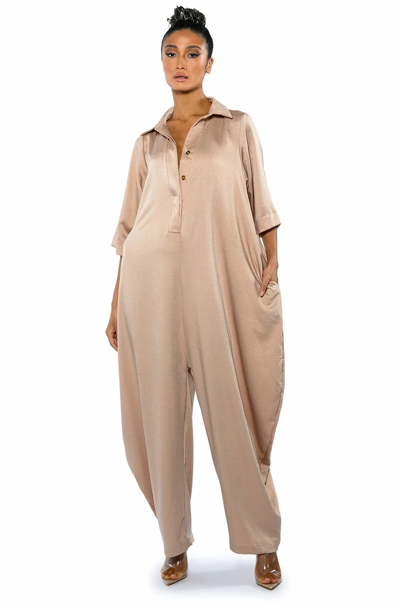 YOURS TRULY OVERSIZED SHORT SLEEVE JUMPSUIT - Image 4