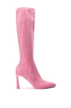 ZERO GRAVITY MID CALF KNIT CHUNKY BOOT IN PINK