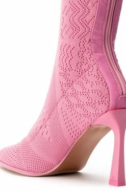 ZERO GRAVITY MID CALF KNIT CHUNKY BOOT IN PINK -AKIRA Sales Shop zero gravity mid calf knit chunky boot in pink pink 5 5