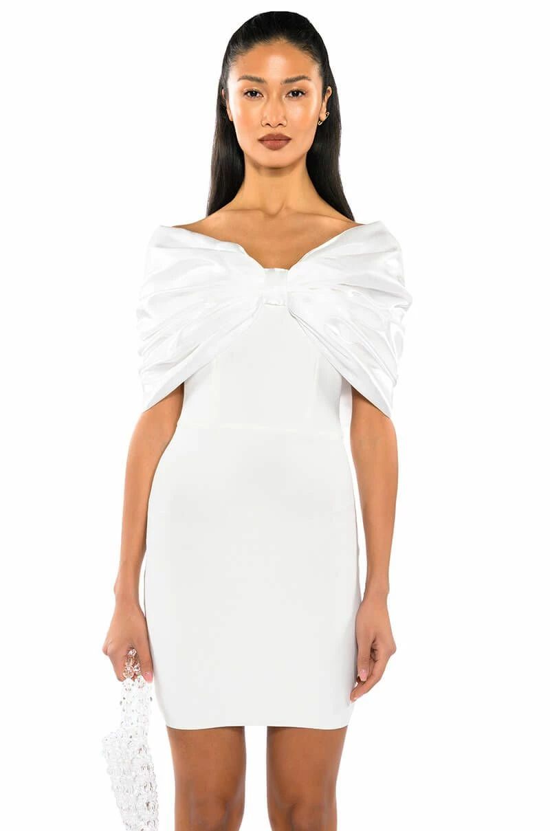 ZURI STATEMENT BOW BANDAGE MINI DRESS 3 ZURI STATEMENT BOW BANDAGE MINI DRESS