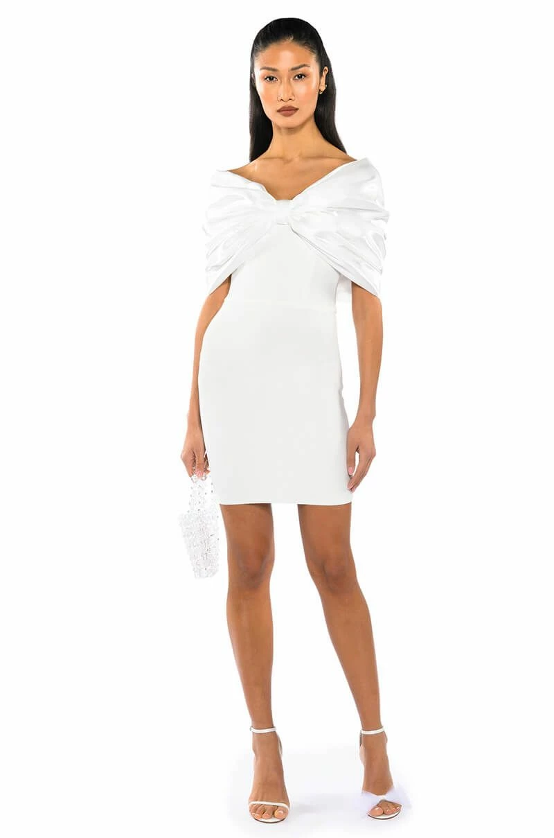 ZURI STATEMENT BOW BANDAGE MINI DRESS 5 ZURI STATEMENT BOW BANDAGE MINI DRESS - Image 3